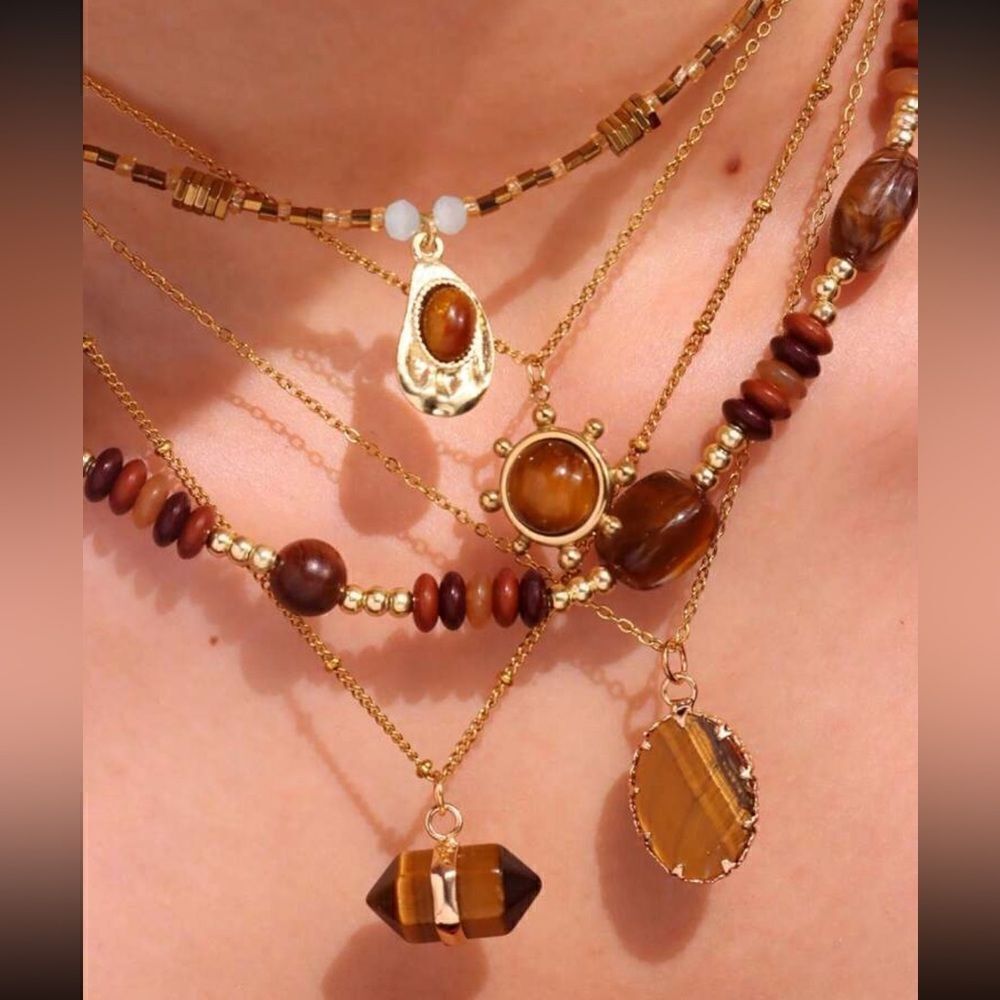 Boho sun necklace M822
